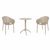 Sky Pro Bistro Set with Octopus 24" Round Table Taupe S151160