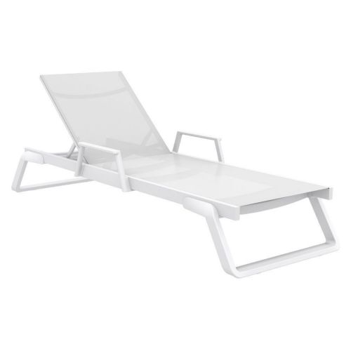 Tropic Arm Sling Chaise Lounge White ISP708A-WHI-WHI
